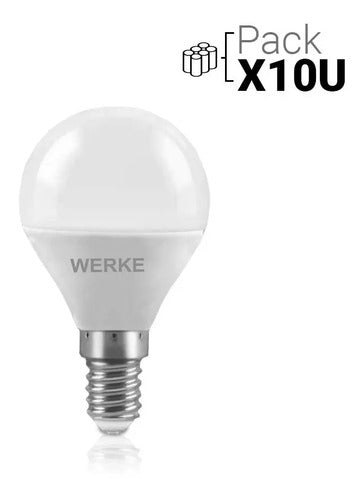 Lámpara Led Gota E14 5,5w Cálida Werke - Pack X 100 Un