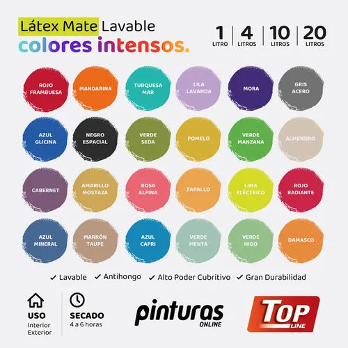 Pintura Latex Lavable Interior Exterior Blanco Lavable