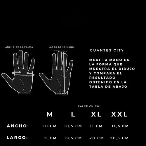 Guantes Antideslizantes City Mad07 Neopreno Negro Con Protección Xl