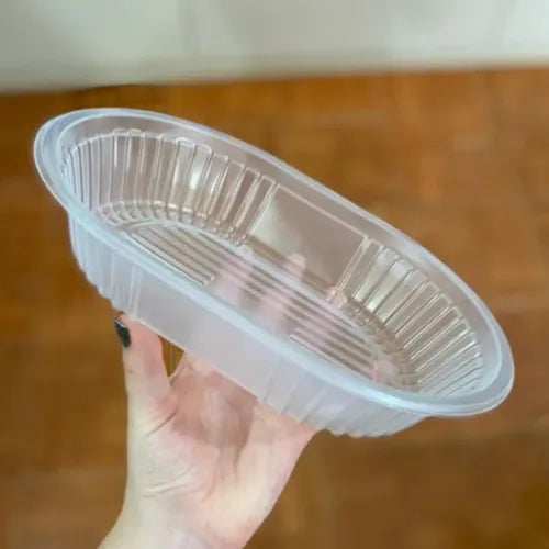Bandeja Plástica Descartable Am. Plast Apta Microondas 600u Transparente