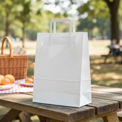 Bolsas Papel Envalar 25u Blancas 22x10x3