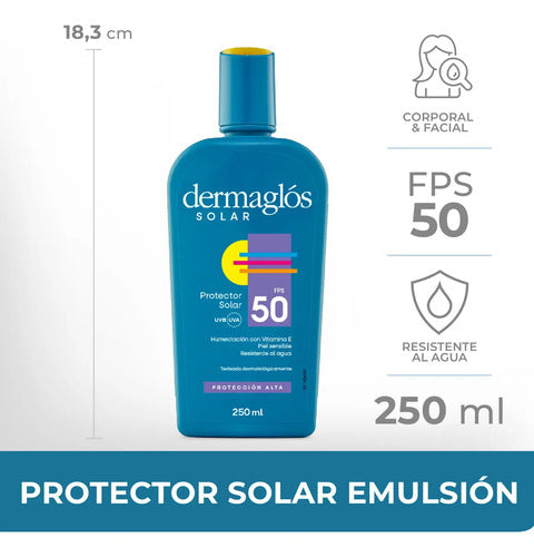 Protector Solar Dermaglós Emulsión FPS50 x 250ml · 1279 · foto 04