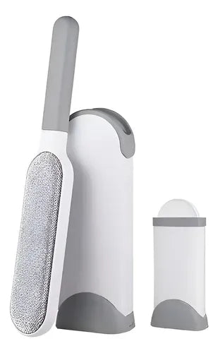 Cepillo Saca Pelusa Quita Pelos Perros Gatos Ropa 2 En 1 Blanco/gris