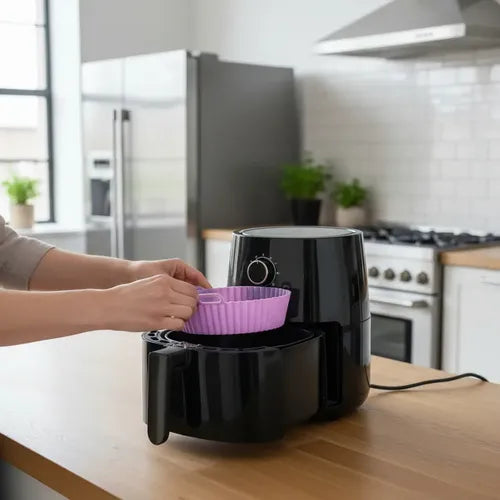 Molde Bandeja Silicona Redonda Freidora Aire Airfryer 20 Cm