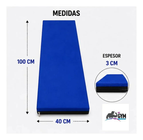 Colchoneta de Gimnasia y Yoga para Abdominales Alta Densidad Azul y Negro · 17098 · foto 07