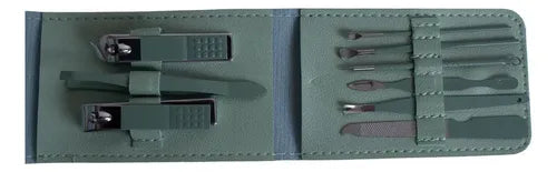 Set Manicura Pedicura Fr X9 Verde Claro 9p
