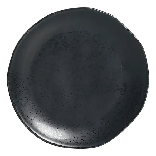 Platos Playos Cerámica Gres Negro Volcánico Pack 6 Porto