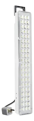 Luz Emergencia 60 Leds Luces Recargables Con Conector A Blanco