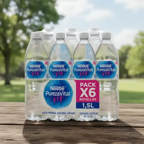 Agua Mineral Nestle Pureza Vital Sin Gas 1,5 L Pack X 6