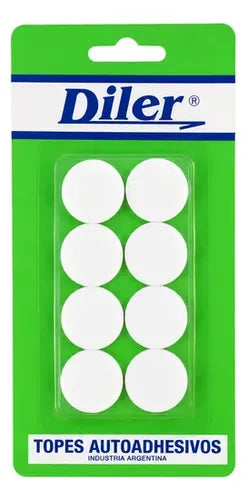 Tope Puerta Autoadhesivo Pvc Circular Diler X8