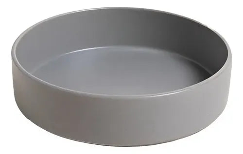 Bowl Ensaladera Net Granite Cerámica Gris Piedra 21x6cm Color Gris Oscuro