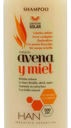 Shampoo Han Avena y Miel 500 ml Libre de Sulfatos · 2167 · foto 09