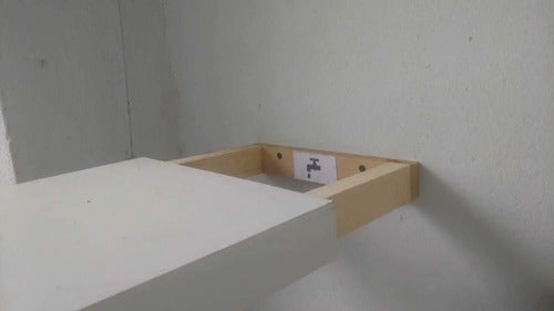 Estante Flotante 60x20 Enchapado Natural Nude