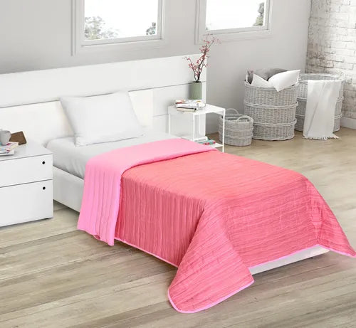 Cover Cubrecama Linea Colors Verano Reversible Liso 1 1/2 Pz