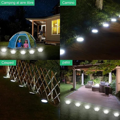 Estaca Solar Led Pinche Exterior Jardin Impermeable Piso