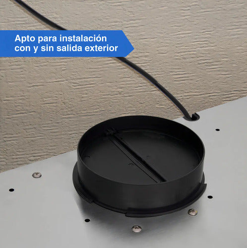 Extractor Purificador Cocina Vitta Panel Digital De Vidrio Acero Inoxidable 60cm 2 En 1