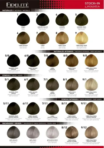 Tintura Crema Fidelite Colormaster 6.0 Rubio Oscuro Intenso 7.1 Rubio Ceniza