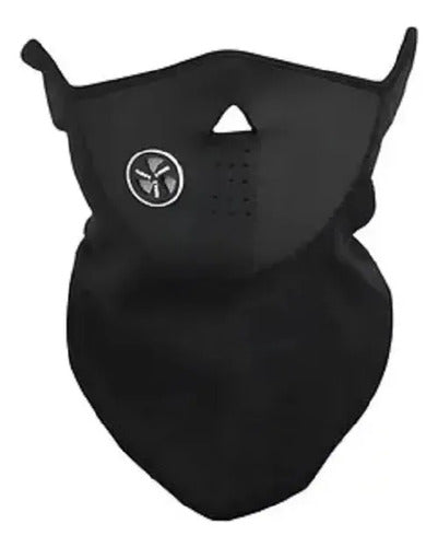 Máscara Cuello Térmico Neoprene Polar Spady Moto Cubre Nariz Orejas Negro Liso Único