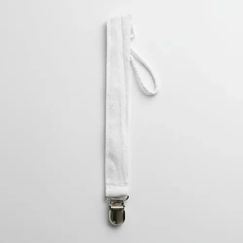 Portachupete para Bebé con Clip, Cinta y Broche Blanco · 18278 · foto 03