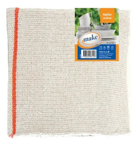 Rejilla Algodón Cocina Make Secado Rápido Blanco 32x37 Cm