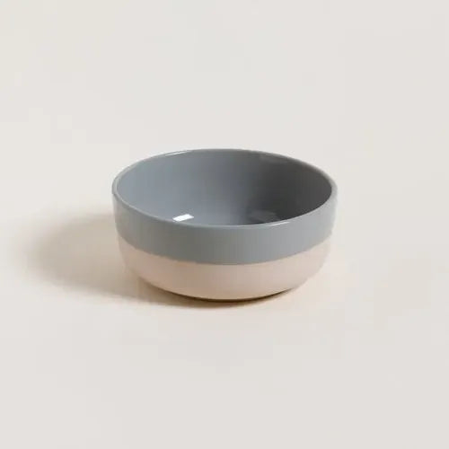 Bowl De Ceramica Base Beige - Linea Gante Color Gris