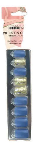 Press On Tips Autoadhesivo Cuadradas Cherimoya 30u Zh023