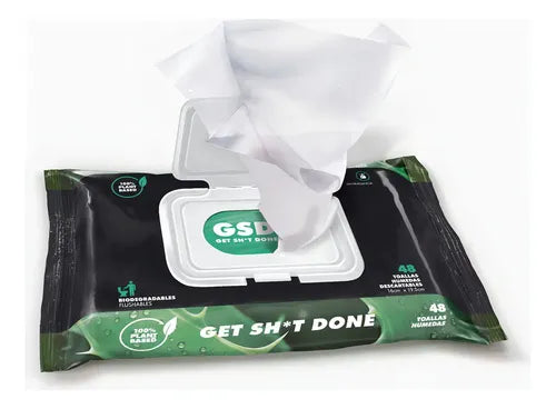 Toallitas Húmedas Gsd Wipes Bolsa 48 Unidades Aloe Vera Desechables Wc