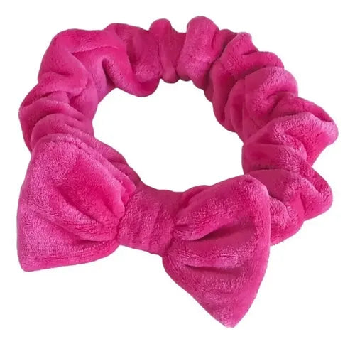 Vincha Moño Skincare Makeup Fucsia