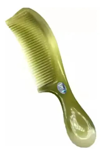 Peine Plástico Con Mango Desenreredante Ideal Rizos Verde Claro
