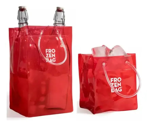 Combo Frozen Bag Xl + Ice - Bolsa Frapera Hielera Hielo Pvc
