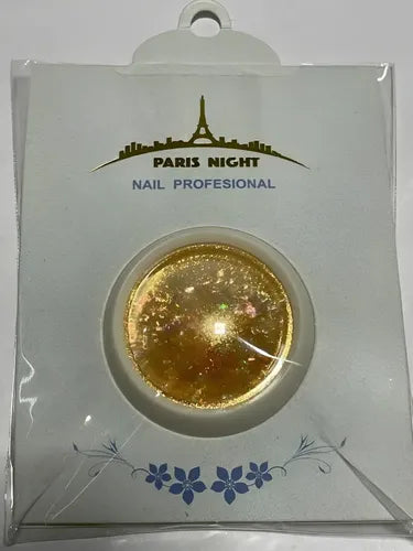 Glitter Uñas Paris Night Escamas Dorado