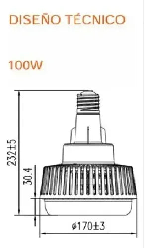 Lámpara Led 100w Alta Potencia E40 Ledvance Blanco Luz Fría
