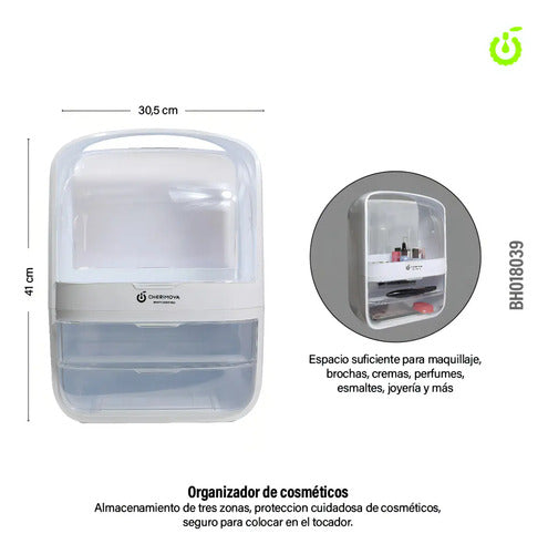 Organizador De Maquillaje Cherimoya Acrílico Transparente 100g