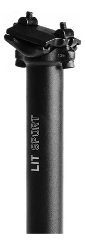 Caño Portasilla Lit Riding 27.2mm x 400mm Recto de Aluminio Negro · 16804 · foto 01