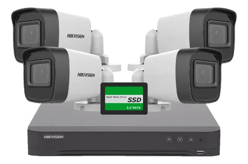 Kit Seguridad Dvr 4 Canales + 4 Camaras + Disco 480 + Cables
