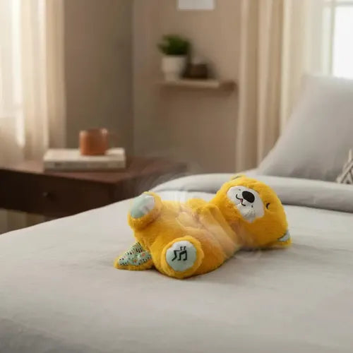 Peluche de Apego Nutria con Luz Sonido y Respiración Bebé Amarillo 25cm · 16777 · foto 04