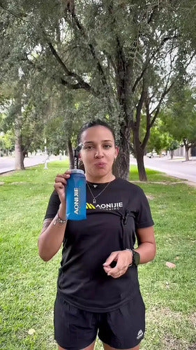 Botella de Agua Plegable Aonijie para Trail Running 350 ml Azul · 16969 · foto 02