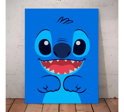 Cuadro Decorativo 30x40 Stitch Azul 1u Stitch Azul