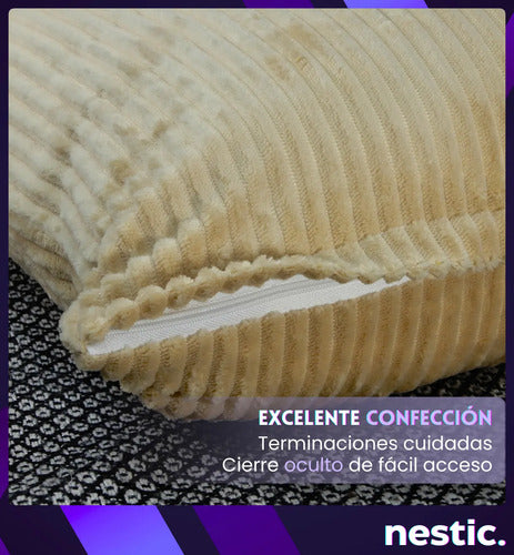 Funda Almohadón Terciopelo Suave Pana Felpa Living Cama
