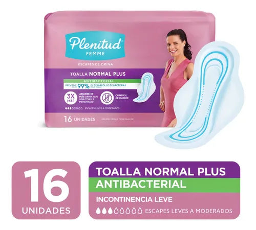 Toalla Normal Plenitud Femme - 16 Un. · 17673 · foto 01
