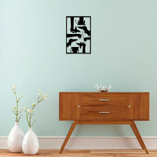 Cuadro Decorativo De Mascota En Madera Mdf Perros Salchicha
