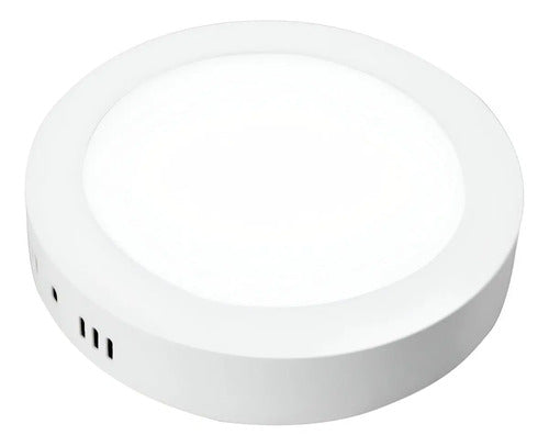 Panel Plafón Led 18w Luminaria Lampara Aplique Luz Techo Estructura Blanco Redondo