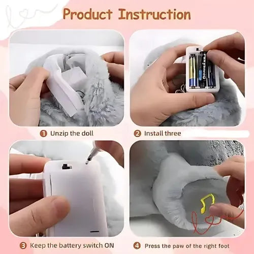 Peluche de Capibara de Apego con Movimiento Luces y Música Rosa · 17026 · foto 03