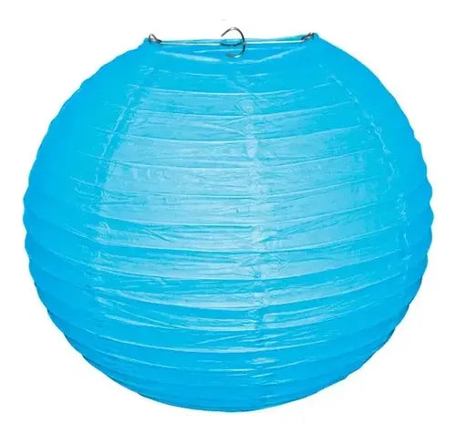 Farol China Papel 14cm Pack De 5 Unidades Vario Colores Deco Turquesa Liso