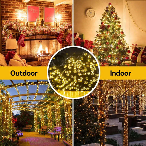 Luces Navidad Exterior Solares Guirnalda Led 200led 20mts