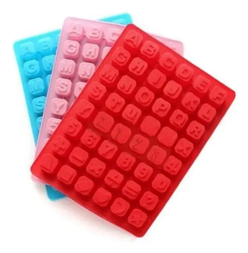 Molde Letras Silicona Abecedario Números Bombones Chocolate