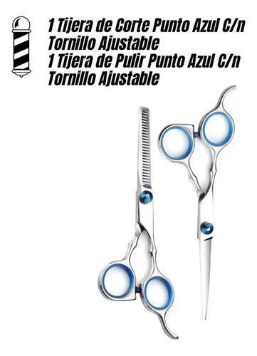 Kit Combo de Barbería y Peluquería Tijeras Capa Rociador y Navaja · 17191 · foto 01