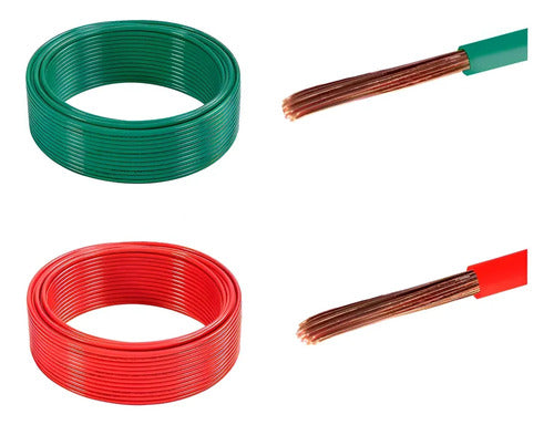Cable Unipolar 2.5mm 50m Rollo Verde/amarillo Rojo