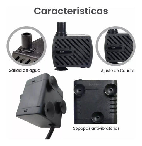 Bomba De Agua 5w 1 Led Multicolor Fuentes Cascada Feng Shui