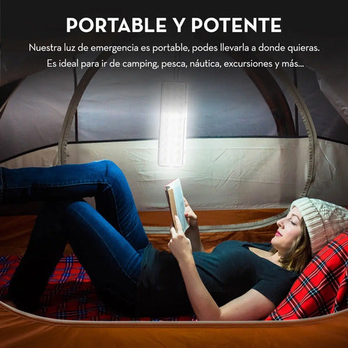 Luz Emergencia Led Potente Recargable 30 Leds Blanco Airbnb